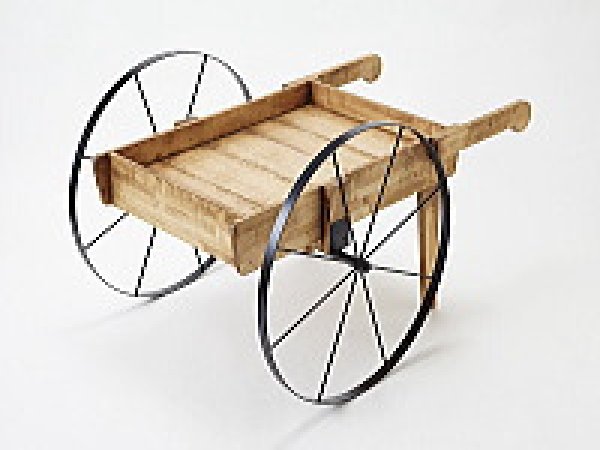 画像1: 木製販売荷車 Cタイプ (1)